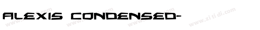 Alexis Condensed字体转换